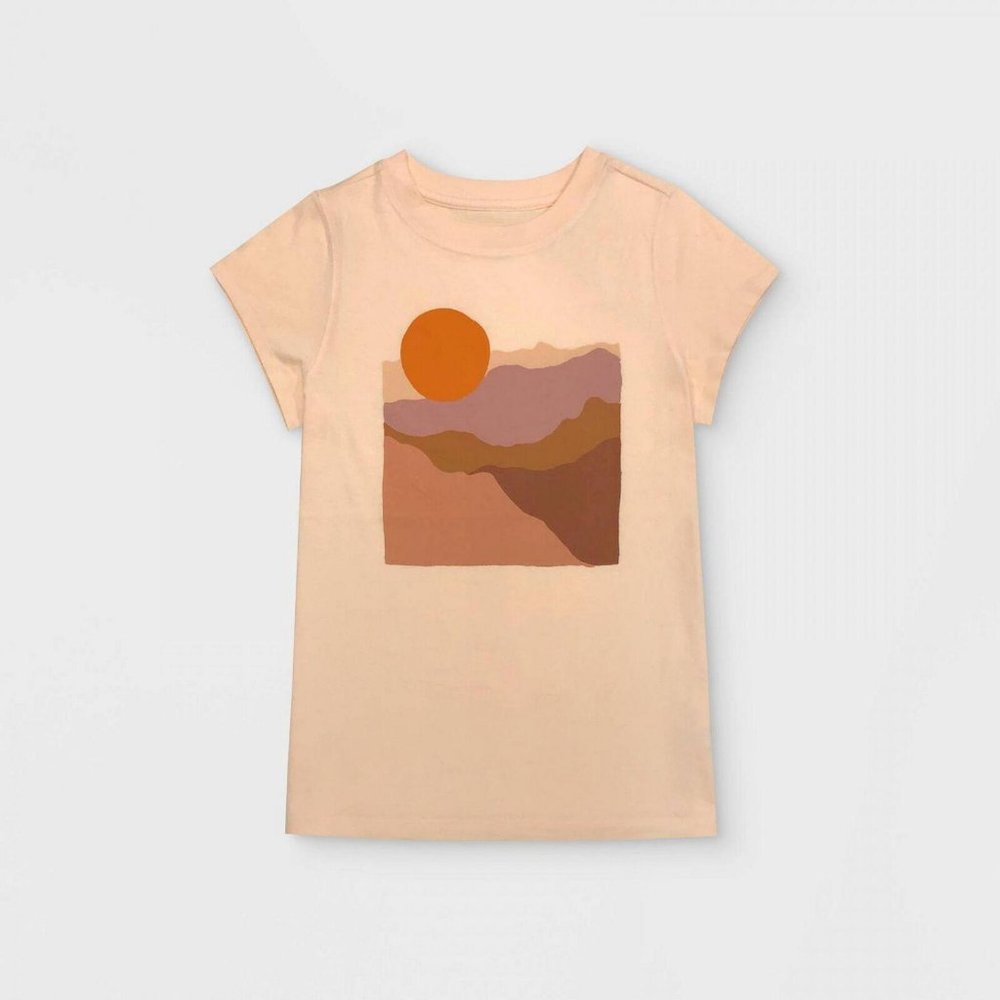 Universal Thread Women's Short Sleeve Sunset T-Shirt 561669 Brown L - Picture 4 of 5